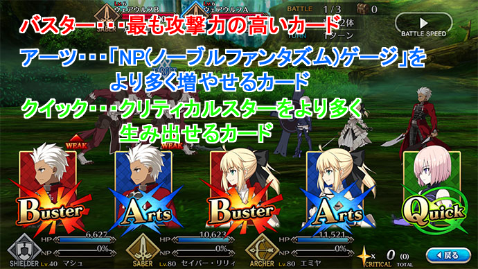 バスター・アーツ・クイックの説明画像